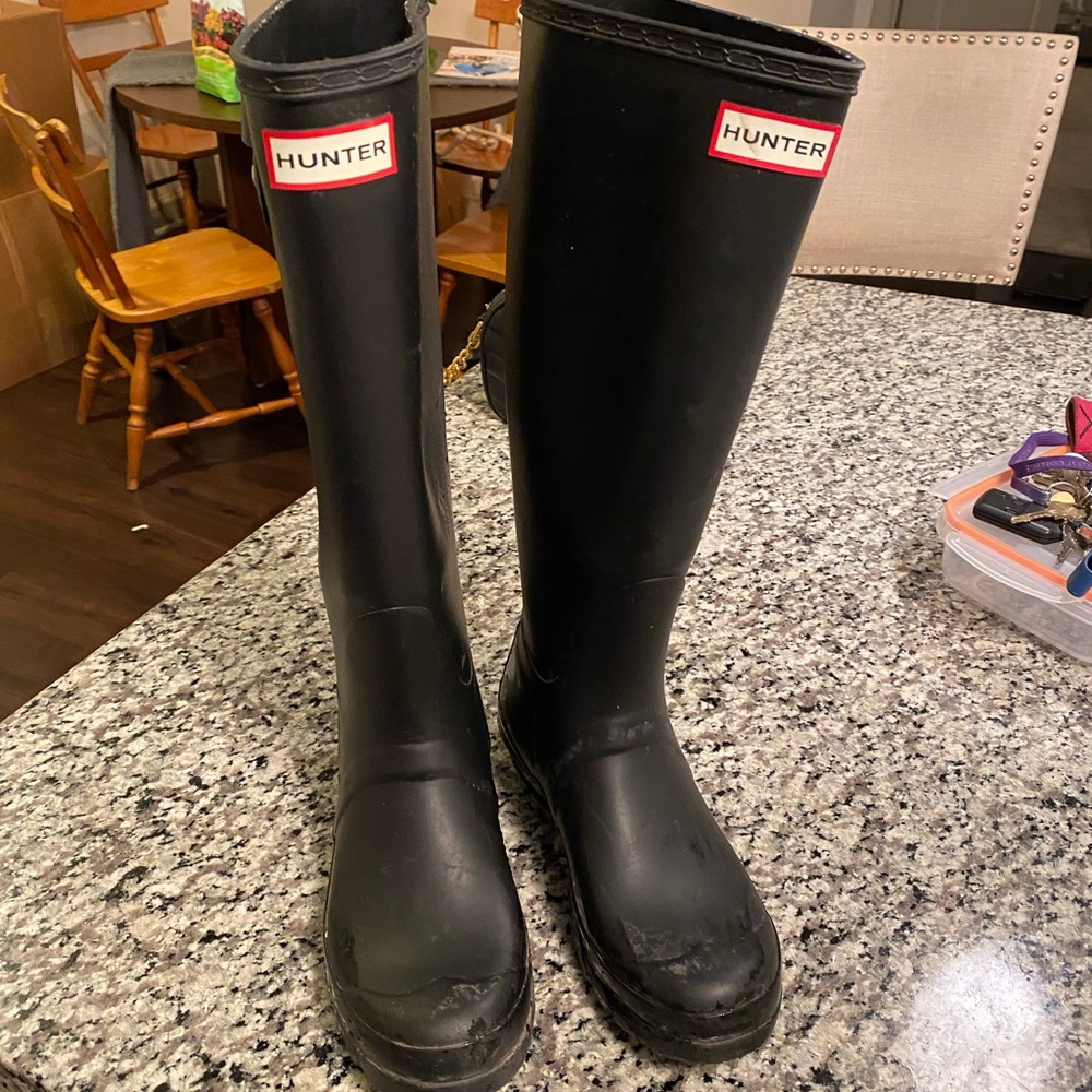 Black Hunter Rain Boots- gently used